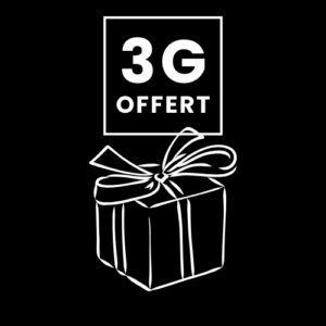 3g offert pour 50€ d'achat minimum